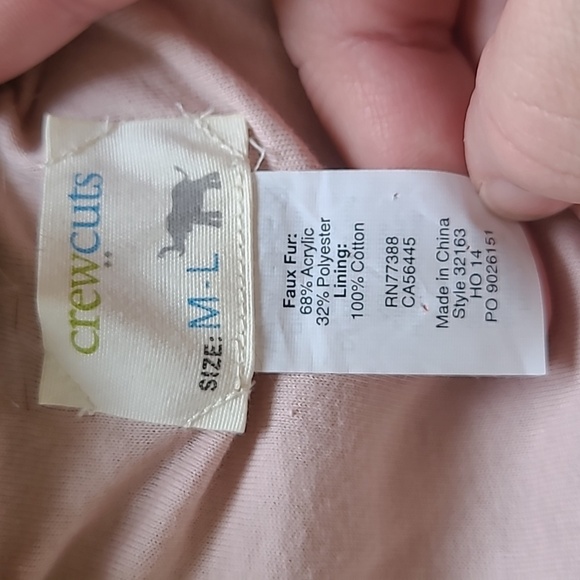 J. Crew Crewcuts Girls Brown Faux Fur Vest with Ribbon Tie - Size M/L - Picture 6 of 7